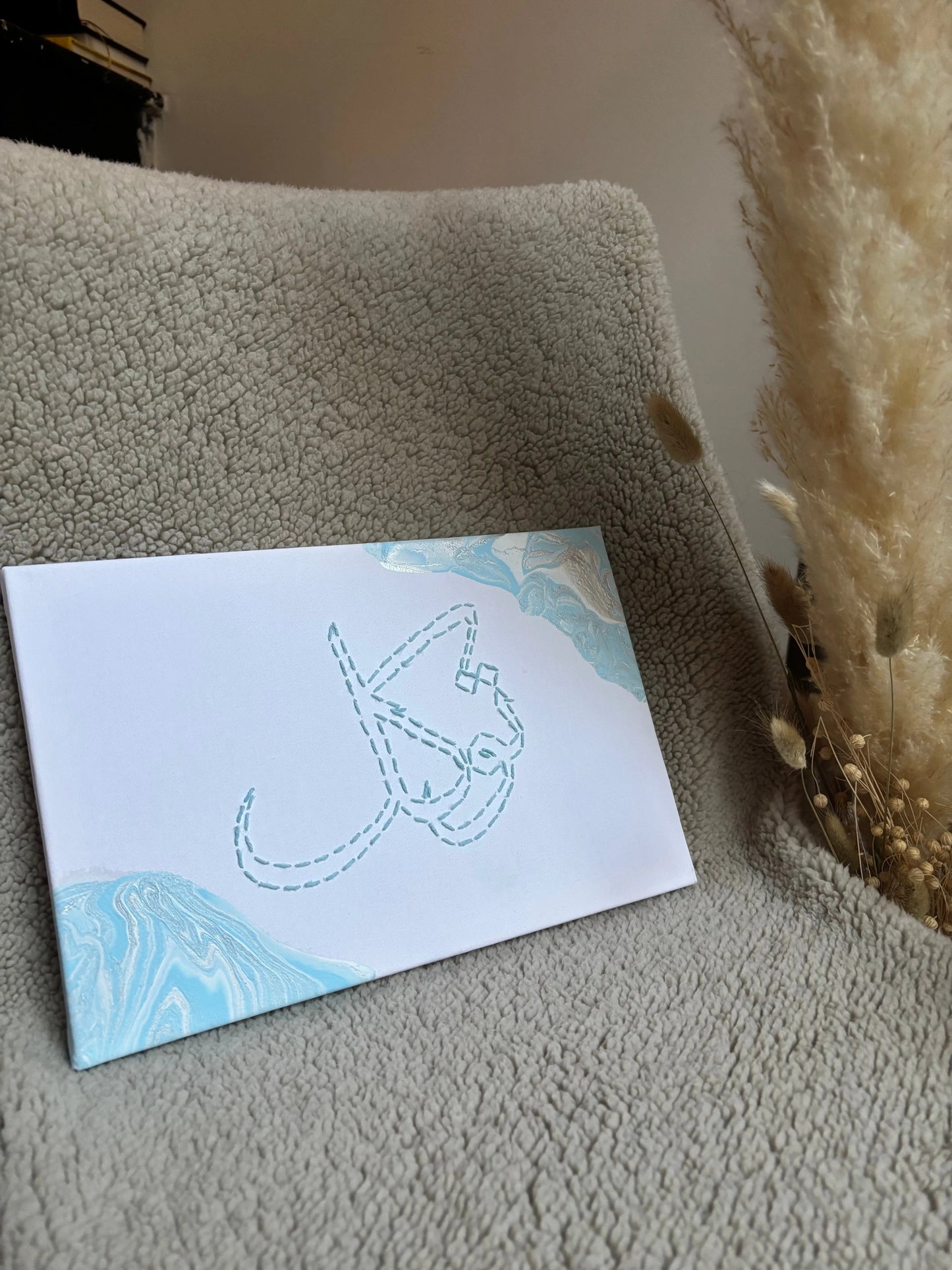 Calligraphie brodée à la main – Rectangle - Deeneya
