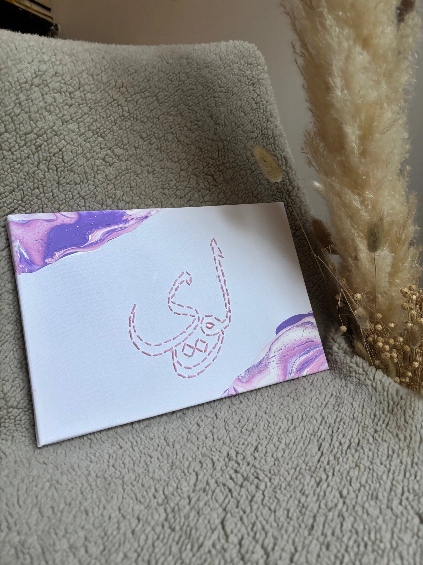 Calligraphie brodée à la main – Rectangle - Deeneya