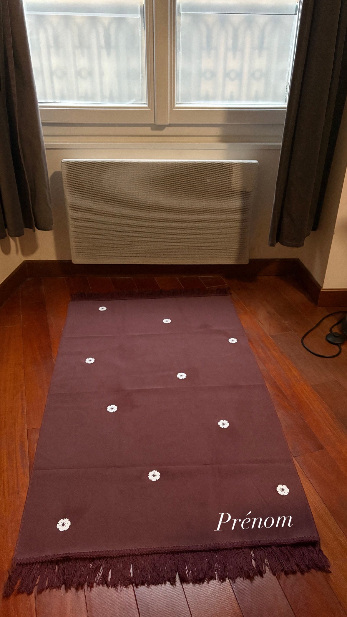 Tapis de prière personnalisé en velours