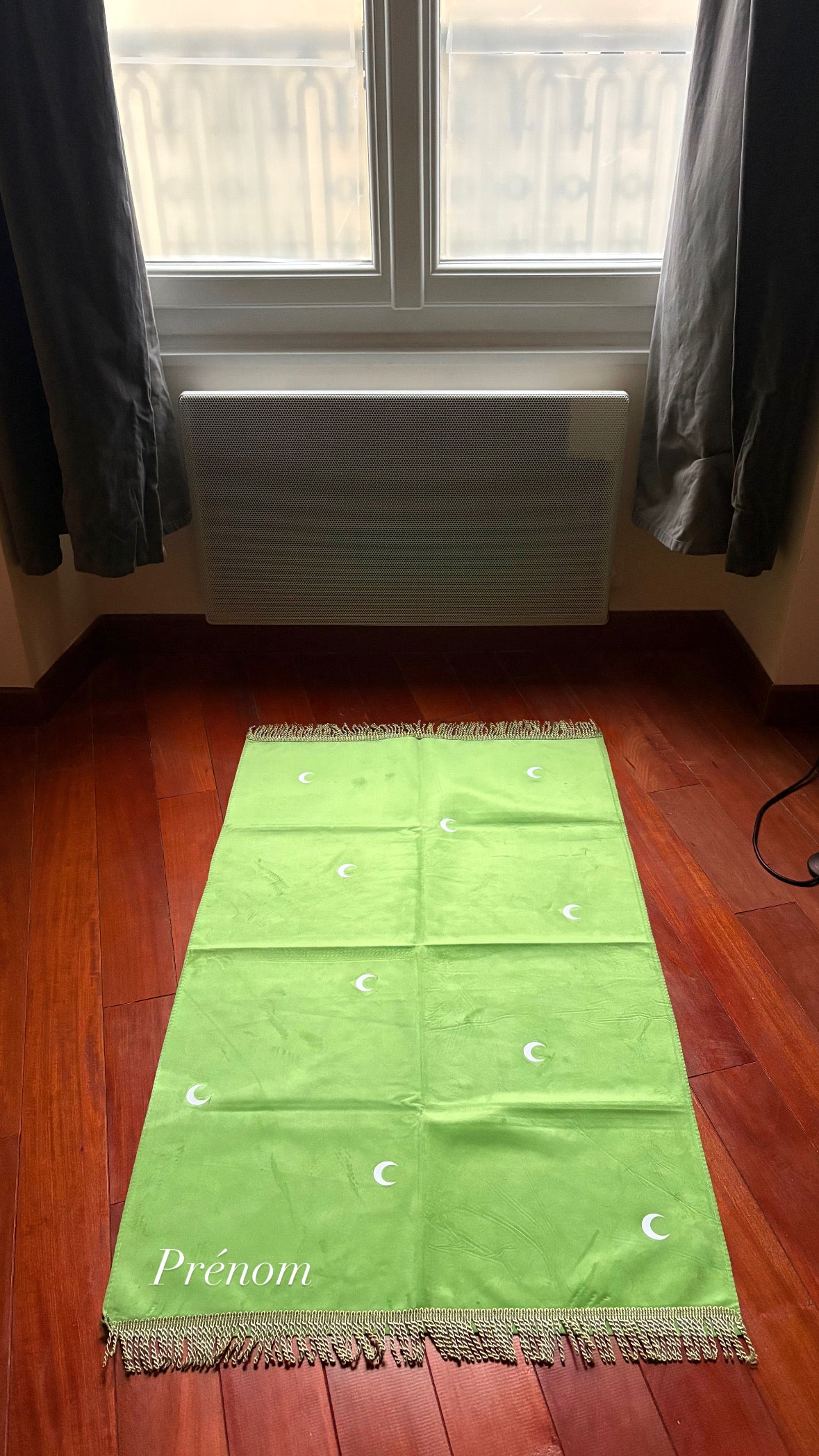 Tapis de prière personnalisé en velours